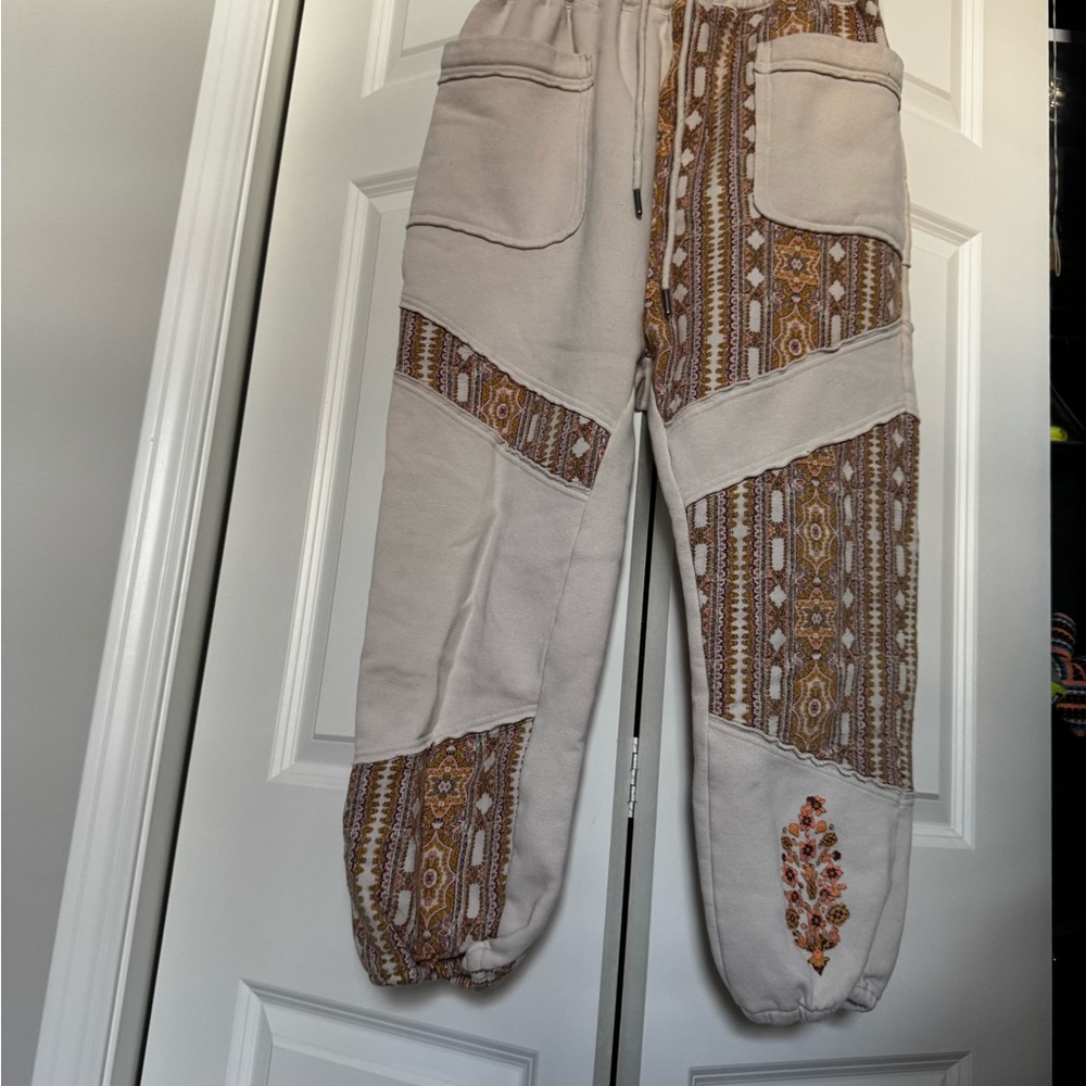 Free People patchwork joggers